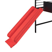 Twin Metal Loft Bed With Slide And 2 Sided Writable Wooden Board - Black - R&R Furniture Gallery (Fountain Valley, CA)