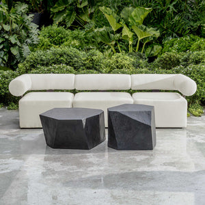 Bolster Back - Armless Outdoor Sofa - White