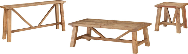 Harby Reclaimed Wood Console Table in Rustic Tawny