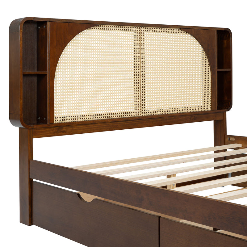 Headboard Bed With 2 Drawers And Trundle - R&R Furniture Gallery (Fountain Valley, CA)