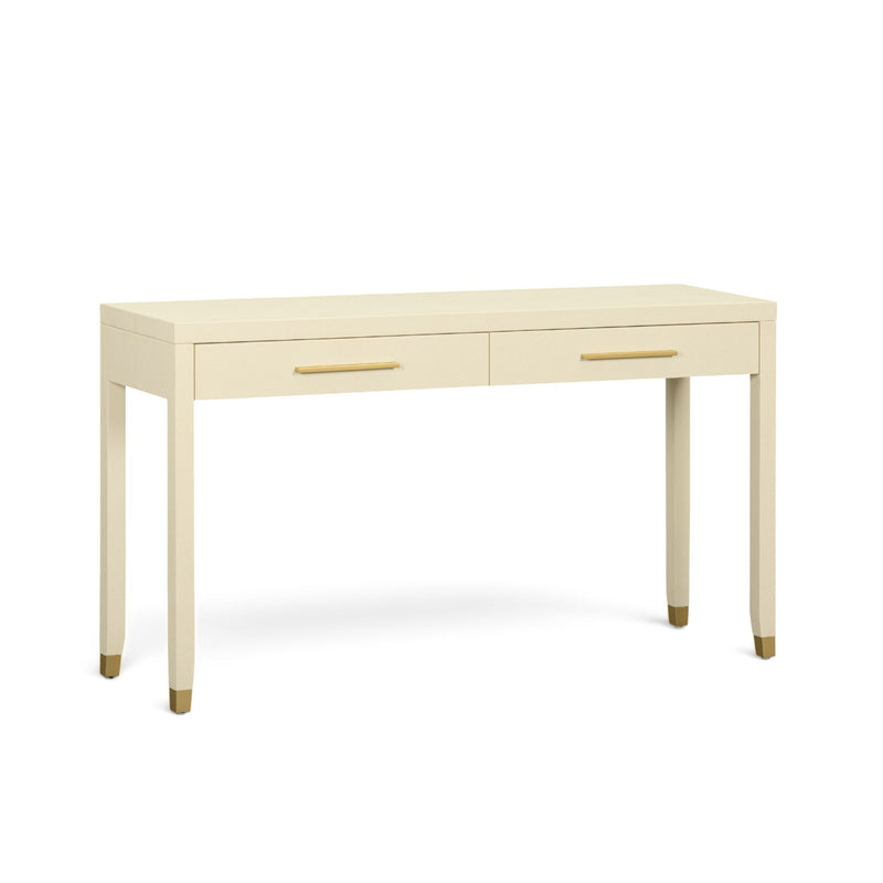 Dani - Faux Shagreen 2-Drawer Console Table - Cream