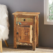 Carved Side Table - Natural - R&R Furniture Gallery (Fountain Valley, CA)