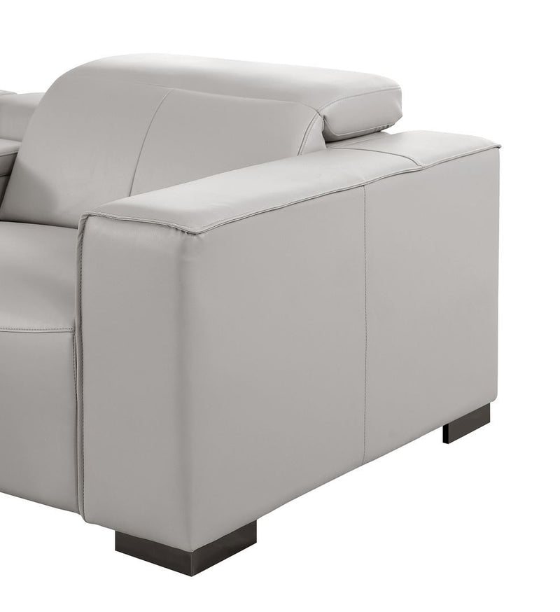 1208 - 7 Piece Leather Sofa With 4 Power Recliners And Power Headrests