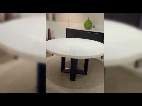 Clayten - Dining Table With Marble Top - White Natural Marble Top & Espresso - R&R Furniture Gallery (Fountain Valley, CA)