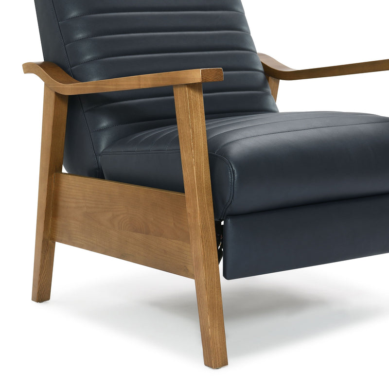 Asher - Modern Push Back Recliner With Wood Arms - R&R Furniture Gallery (Fountain Valley, CA)