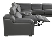 1116 - Power Reclining Italian Leather Sectional - R&R Furniture Gallery (Fountain Valley, CA)
