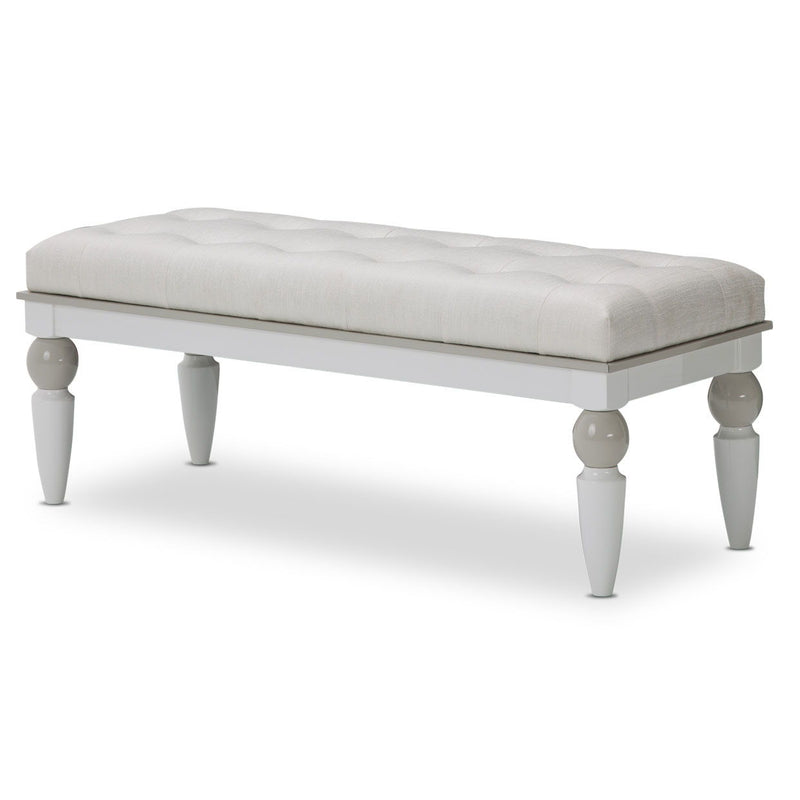 Sky Tower - Bedside Bench - Ice / Cloud White - R&R Furniture Gallery (Fountain Valley, CA)