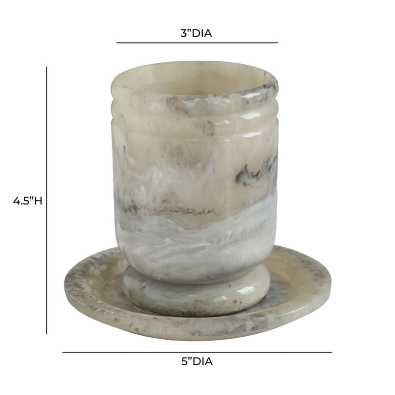 Channeled - Swirl Resin Kiddush Cup - R&R Furniture Gallery (Fountain Valley, CA)