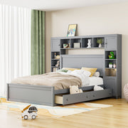 DreamHaus cabinet bed with integrated shelf, all-in-one cabinet, and built-in sockets, showcasing its sleek design and storage features.