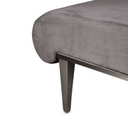 Roxbury Park - Velvet Chaise - Gray Pearl / Stainless Steel - R&R Furniture Gallery (Fountain Valley, CA)