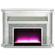 Noralie - 51" Fireplace With LED - Mirrored & Faux Diamonds - R&R Furniture Gallery (Fountain Valley, CA)