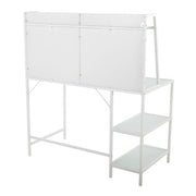 Lumi Source Geo Tier contemporary writing desk with a modern geometric design and wood finish, ideal for home or office workspace.