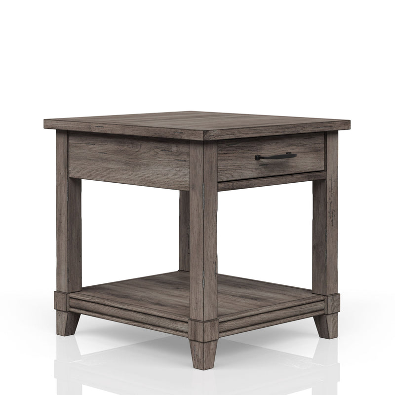 End Table With Storage Drawer Usn - Gray - R&R Furniture Gallery (Fountain Valley, CA)