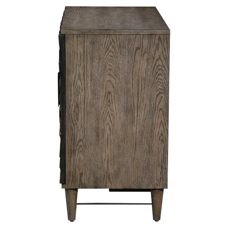 Gray Oak Shield 2 Door Cabinet by Uttermost, accent cabinet with stylish doors and modern design for living spaces.