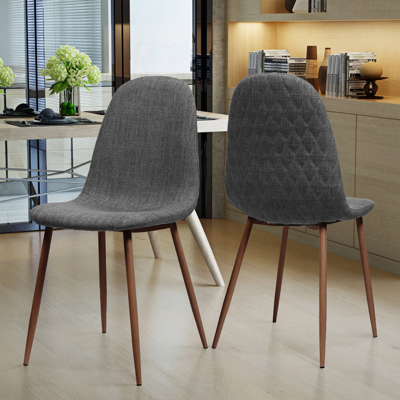 Elegant Dining Chair Set With Fabric - R&R Furniture Gallery (Fountain Valley, CA)