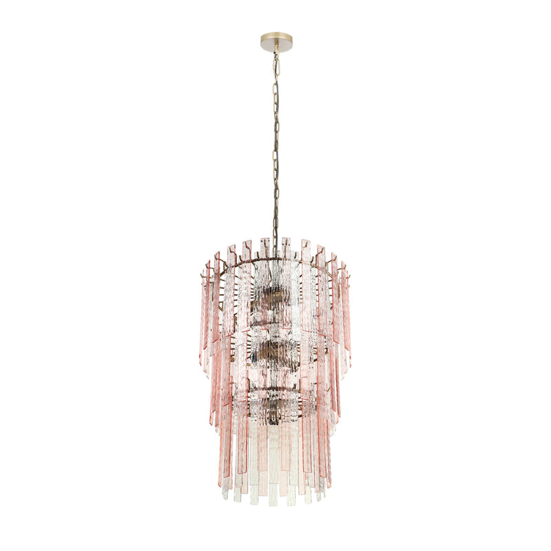 Hampshire - 3-Tier Chandelier - Pink - R&R Furniture Gallery (Fountain Valley, CA)