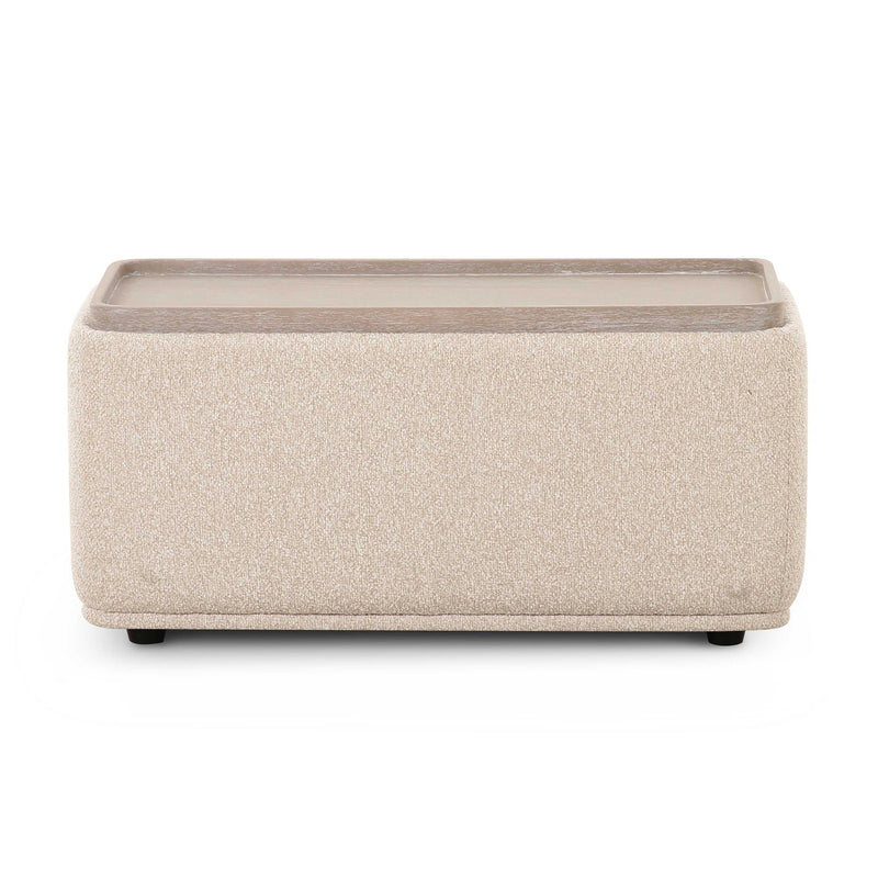 Sylvie - Ottoman Table - Cream - R&R Furniture Gallery (Fountain Valley, CA)