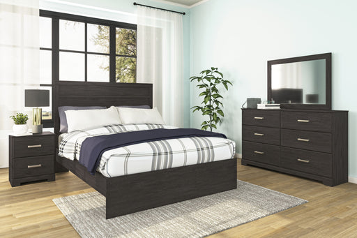 Belachime - Two Drawer Night Stand - Charcoal - R&R Furniture Gallery (Fountain Valley, CA)