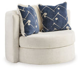 Padova - Swivel Accent Chair - Ivory - R&R Furniture Gallery (Fountain Valley, CA)