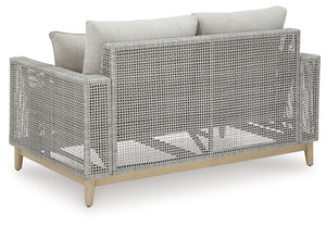 Seton Creek - Loveseat With Cushion - Gray - R&R Furniture Gallery (Fountain Valley, CA)