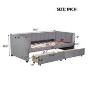 Upholstered Daybed With Ergonomic Design Backrest - R&R Furniture Gallery (Fountain Valley, CA)