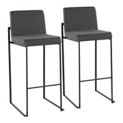 Lumi Source Fuji high back contemporary barstool with elegant design, featuring sleek modern style and cushioned seat.