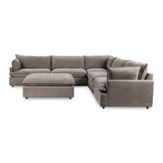 Caplan - 6 Piece Modular Sectional With Ottoman - R&R Furniture Gallery (Fountain Valley, CA)