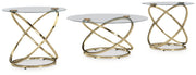 Crimonti - Occasional Table Set (Set of 3) - Champagne - R&R Furniture Gallery (Fountain Valley, CA)