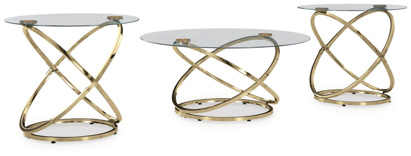 Crimonti - Occasional Table Set (Set of 3) - Champagne - R&R Furniture Gallery (Fountain Valley, CA)