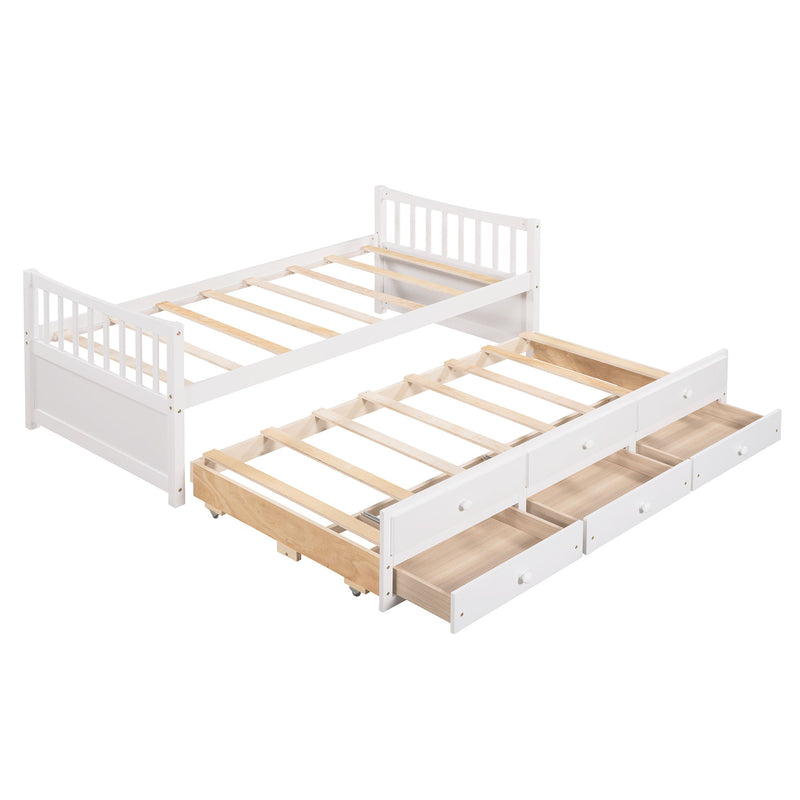 Twin Size Daybed With Trundle And Drawers - R&R Furniture Gallery (Fountain Valley, CA)