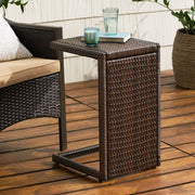 Bucharest - End Table C Shaped Side Table Rattan - Brown - R&R Furniture Gallery (Fountain Valley, CA)