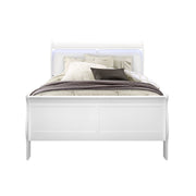 Charlston - Modern Sleigh Design Bed With LED - R&R Furniture Gallery (Fountain Valley, CA)