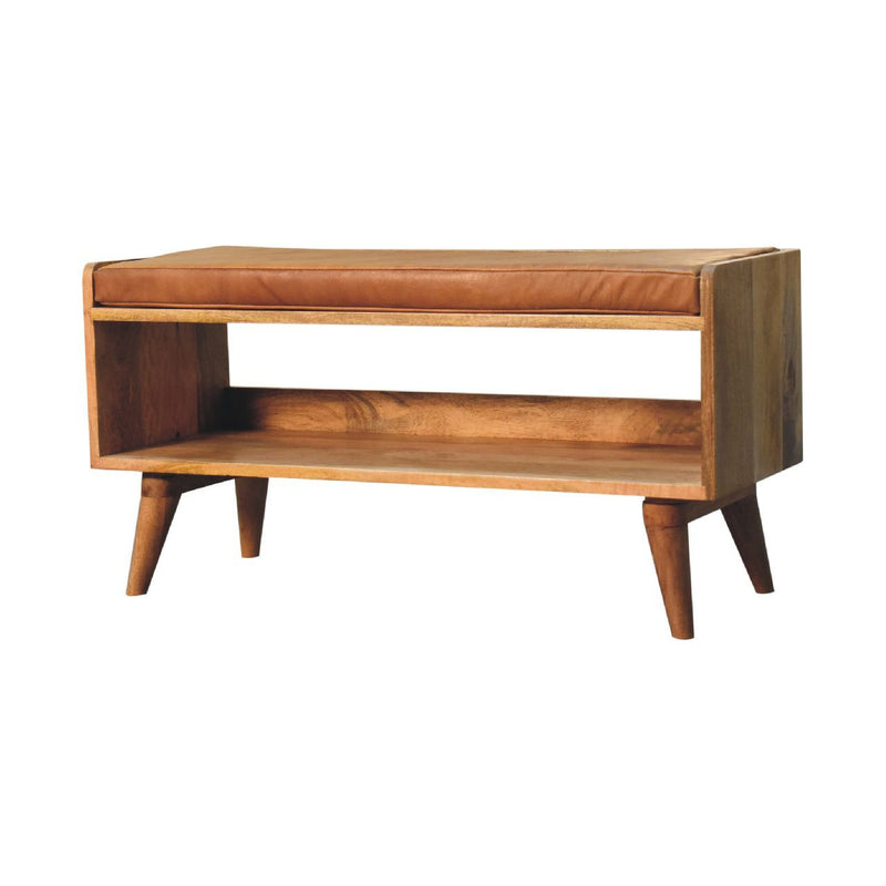 Solid Wood Bench With Upholstered Sea - R&R Furniture Gallery (Fountain Valley, CA)