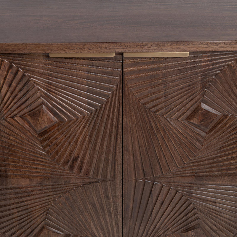 Lina - 4 Door Cabinet - Kona Brown - R&R Furniture Gallery (Fountain Valley, CA)
