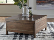 Moriville - Lift Top Cocktail Table - Grayish Brown - R&R Furniture Gallery (Fountain Valley, CA)