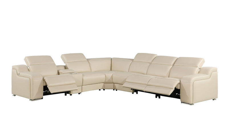 1116 - Power Reclining Italian Leather Sectional - R&R Furniture Gallery (Fountain Valley, CA)