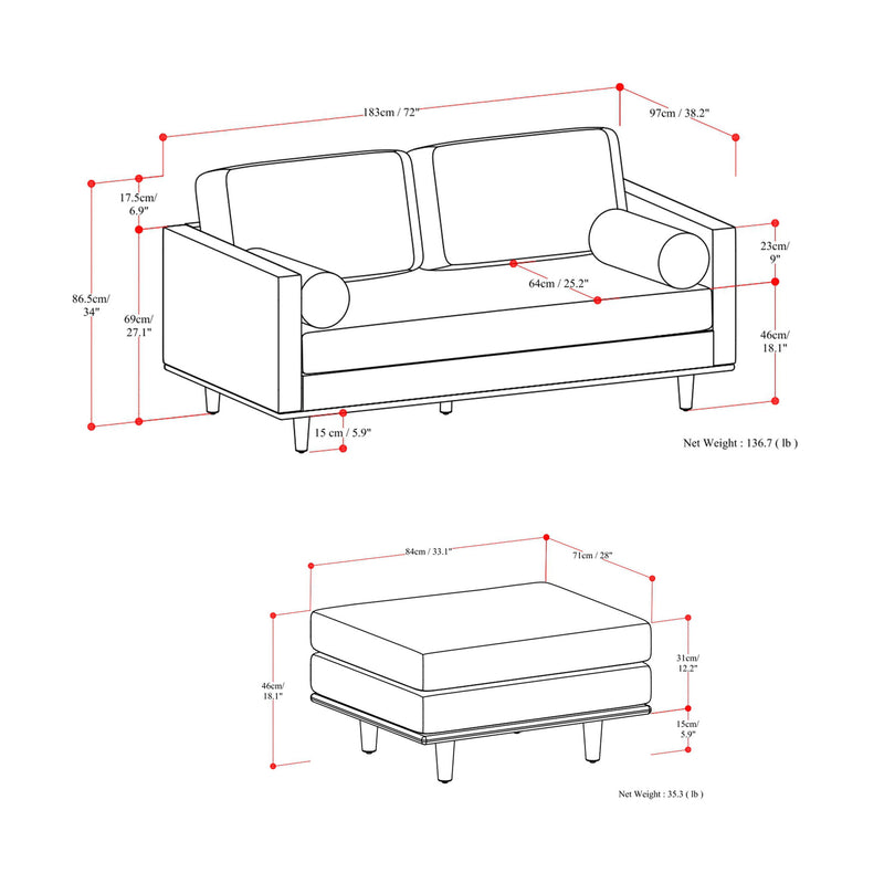 Morrison - Sofa And Ottoman Set - R&R Furniture Gallery (Fountain Valley, CA)
