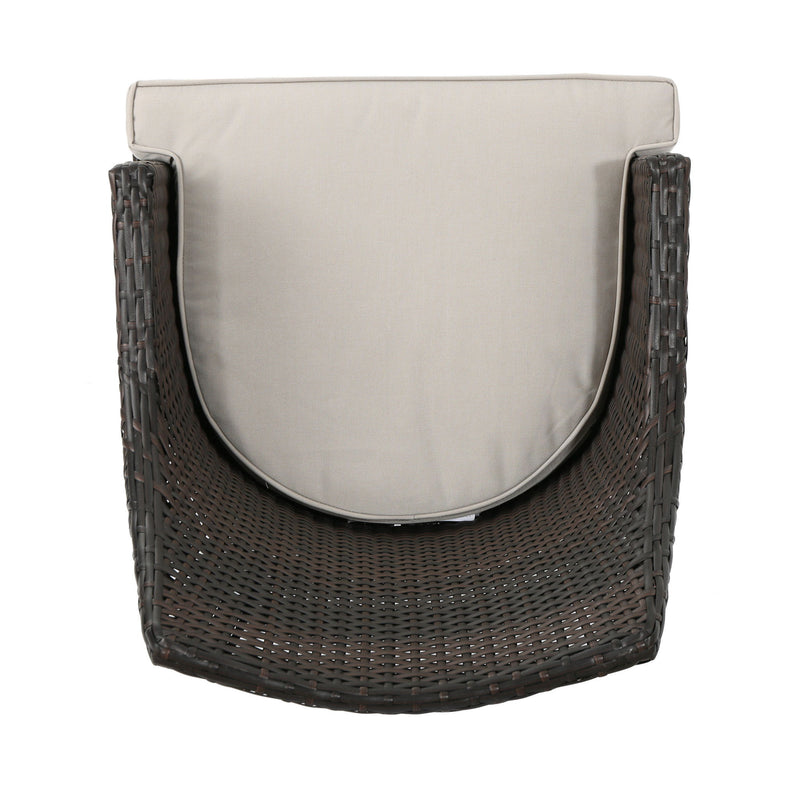 Noble House Hillhurst outdoor chair set with weather-resistant cushions, featuring two comfortable, stylish patio chairs for outdoor seating.