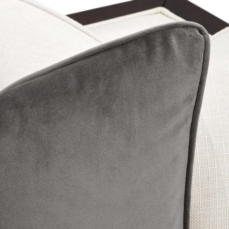 Belmont Place - Sofa - Cream / Espresso - R&R Furniture Gallery (Fountain Valley, CA)