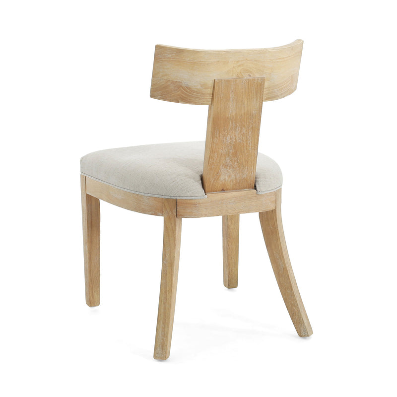 Contemporary Fabric Upholstered Side Dining Chairs Set With Curved Back - R&R Furniture Gallery (Fountain Valley, CA)