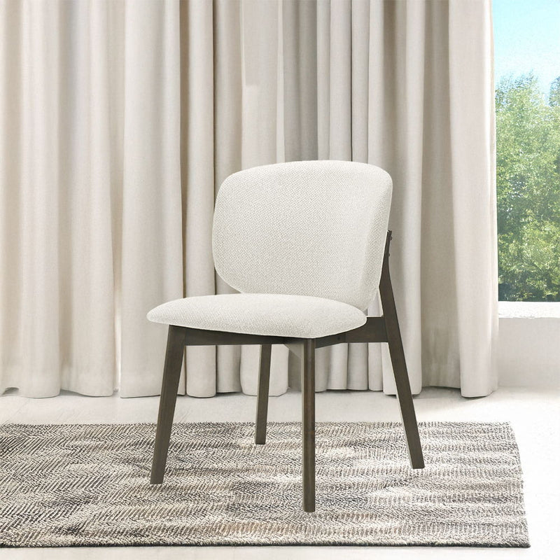 Mallin - Side Chair (Set of 2) - Gray Chenille & Walnut - R&R Furniture Gallery (Fountain Valley, CA)