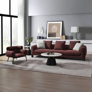 Mardi - Chair - Maroon Tweed - R&R Furniture Gallery (Fountain Valley, CA)