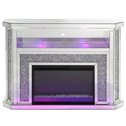 Noralie - 51" Fireplace With LED - Mirrored & Faux Diamonds - R&R Furniture Gallery (Fountain Valley, CA)