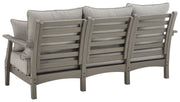Visola - Sofa with Cushion - Gray - R&R Furniture Gallery (Fountain Valley, CA)