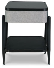 Jorvalee - Accent Table with Speaker - Gray / Black - R&R Furniture Gallery (Fountain Valley, CA)
