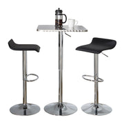 Lumi Source 3-piece bistro bar set with square table and adjustable oval footrests for dining or casual seating.