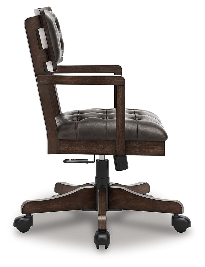 Breckington - Home Office Desk Chair - Dark Brown - R&R Furniture Gallery (Fountain Valley, CA)