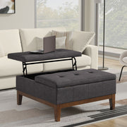 Dover - Multifunctional Lift Top Coffee Table Storage Ottoman - R&R Furniture Gallery (Fountain Valley, CA)