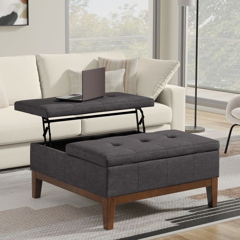 Dover - Multifunctional Lift Top Coffee Table Storage Ottoman - R&R Furniture Gallery (Fountain Valley, CA)