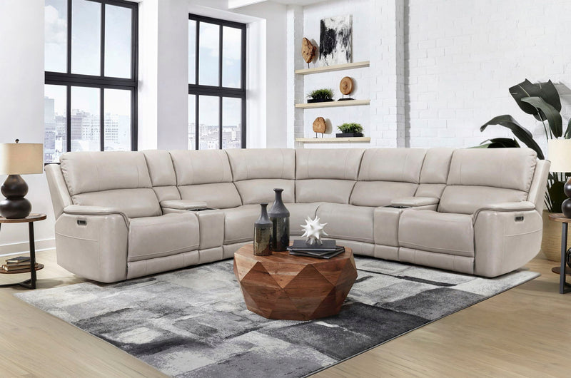 Easton - Power Reclining Sectional With Power Adjustable Headrests - R&R Furniture Gallery (Fountain Valley, CA)
